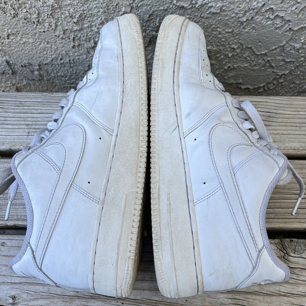 Nike Shoes Men Size 12 Air Force 1 Low White Sneakers Leather Low - Picture 10 of 13